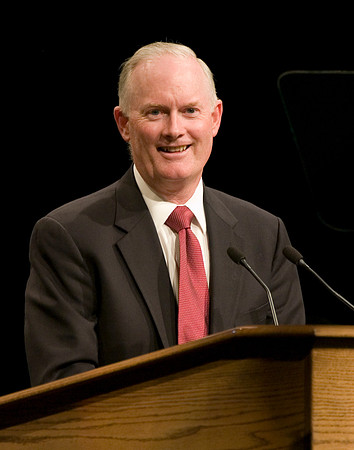 President Kim B. Clark speaks at devotional.