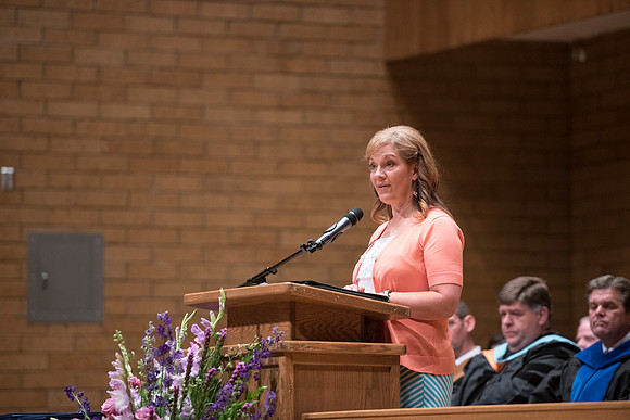 Students of Brigham Young University-Idaho at graduation of the Spring 2016 semester. Photo by Ryan Chase.