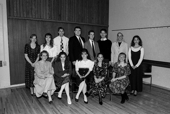 The Business Department holds an Awards Banquet. March 1995.
