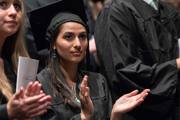 Students of Brigham Young University-Idaho at graduation of the Spring 2016 semester. Photo by Ryan Chase.
