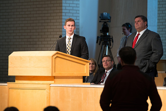 Parents meet with President and Sister Gilbert along with others members of the Executive Office during a Q&A.