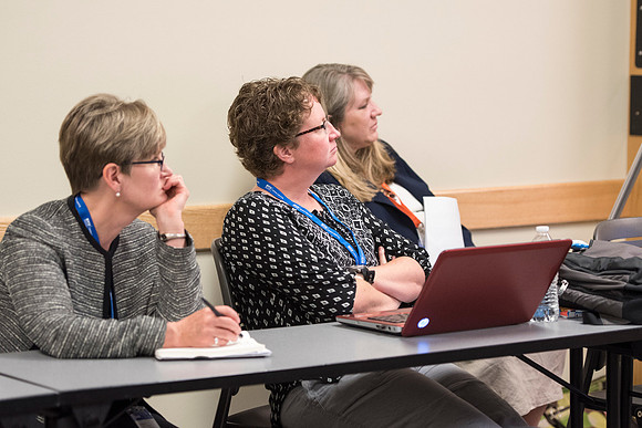 Faculty participate in breakout sessions as part of the Online Learning & Teaching Conference.