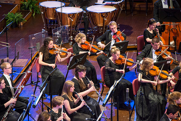 Performers of Brigham Young University - Idaho perform Robert Cundick's 'The Redeemer' at the tabernacle in Temple Square. Photo by Ryan Chase.