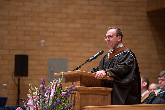 Students of Brigham Young University-Idaho at graduation of the Spring 2016 semester. Photo by Ryan Chase.