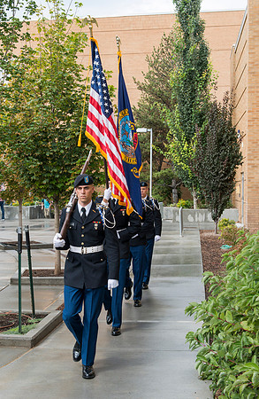 The BYU-Idaho ROTC honors those who gave their lives for the Constitution and this country's freedom.