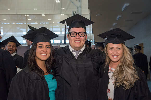 Students of Brigham Young University-Idaho prior to convocation of the Spring 2016 semester. Photo by Ryan Chase.