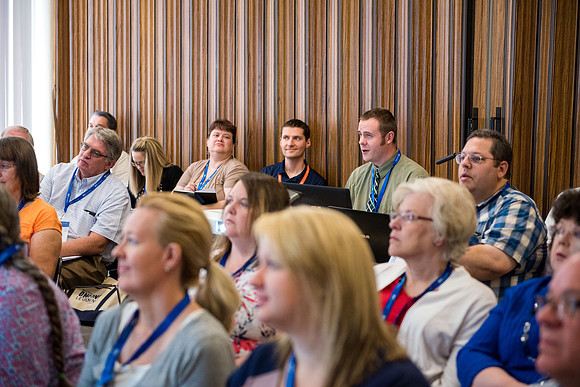 Online Instructors come to BYU-Idaho campus for further learning to enhance teaching skills. Instructor: Dave Kidd.