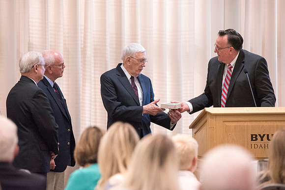 The Emeritus Breakfast and 50 Year Reunion was held where LaMar Barrus Received the Alumni Award of Excellence.