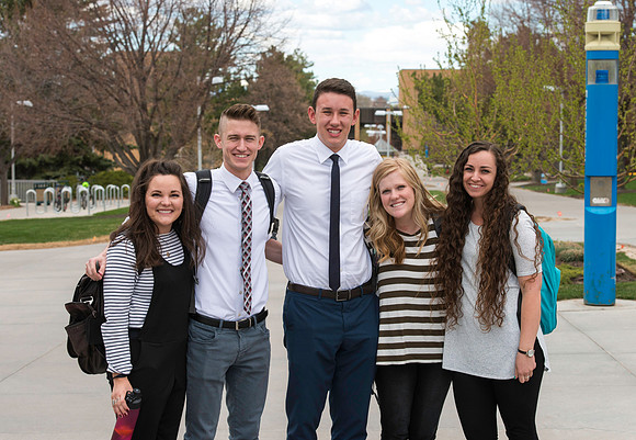 Friends pose for a picture.