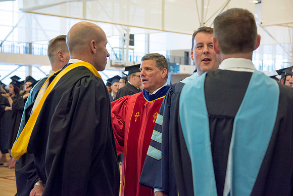 Graduates before the commencement ceremony.
