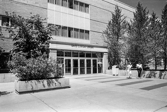 A view of the David O. McKay Library on Campus