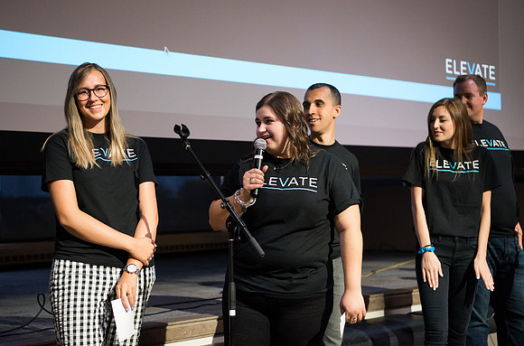 The Elevate Kickoff, a competition for social change, was held in the Crossroads, Fall Semester.