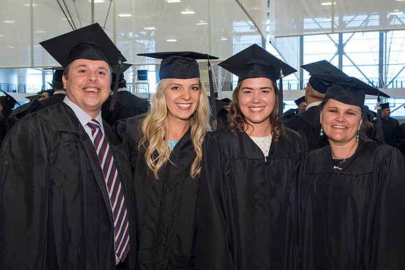 Students of Brigham Young University-Idaho prior to convocation of the Spring 2016 semester. Photo by Ryan Chase.