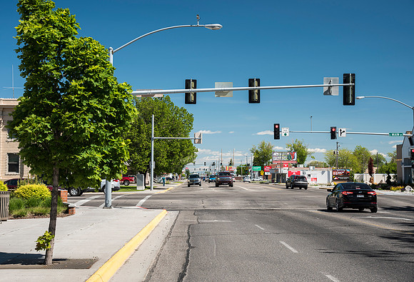 Looking North up Second East from Main Street.