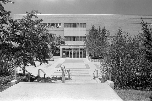 A view of the David O. McKay Library on Campus