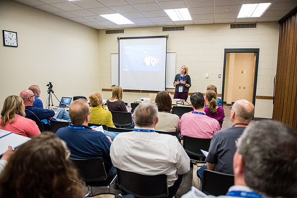 Online Instructors come to BYU-Idaho campus for further learning to enhance teaching skills. Instructor: Brooke Jenkins.
