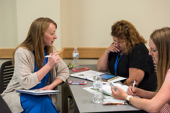 Faculty participate in breakout sessions as part of the Online Learning & Teaching Conference.