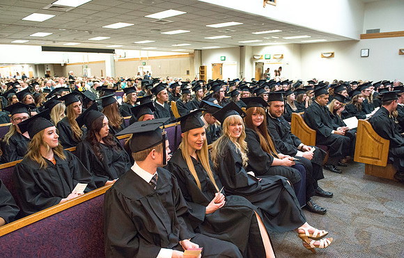 Students attend convocation for the College of Education and Human Development.