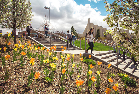 Students on Campus during Spring Semester