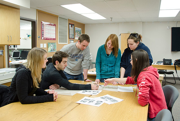 College horticulture class works with high school students to redesign the Clark playground facilities.