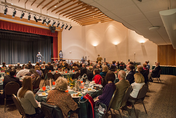 An "Evening Of Honors" recognizing Rodger Sorensen with the Eliza R. Snow Award for his contribution to the Arts. Rodger has taught and directed Theater for 42 years, first at the college of Eastern U