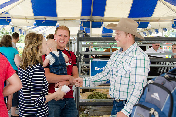 Students chatting at BYU-Idaho's first Ag Days