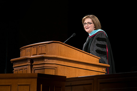 BYU-Idaho December 2013 graduation. Relief Society General President Linda K. Burton addressed the graduates.