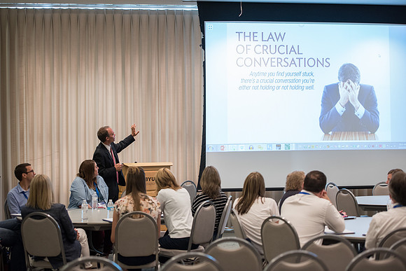 Online Instructors come to BYU-Idaho campus for further learning to enhance teaching skills. Instructor: Jeremiah Cochran.