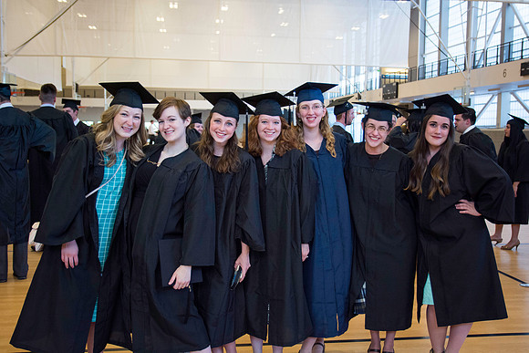 Graduates before the commencement ceremony.