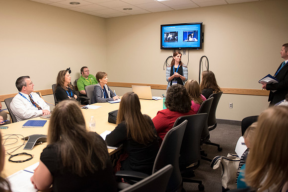 Faculty participate in breakout sessions as part of the Online Learning & Teaching Conference.