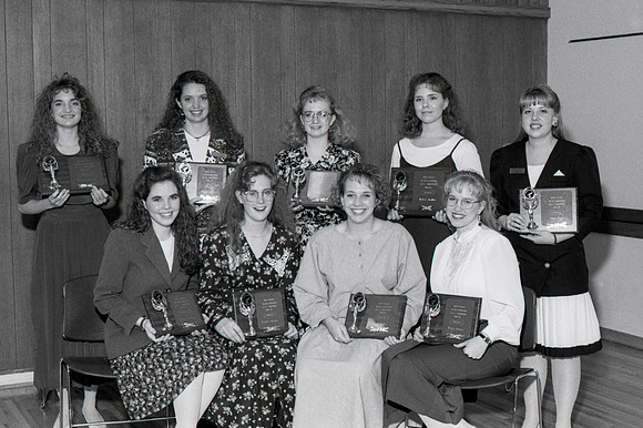 The Business Department holds an Awards Banquet. March 1995.