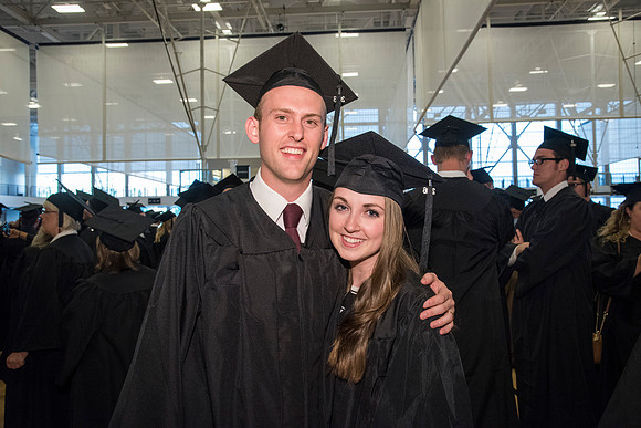 Students of Brigham Young University-Idaho prior to convocation of the Spring 2016 semester. Photo by Ryan Chase.