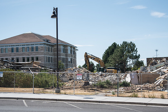 BYU-Idaho Kirkham building demolition. Summer Term