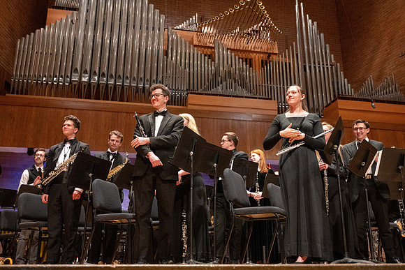 A retirement concert and reception for Diane Soelberg the director of the Symphony Band.