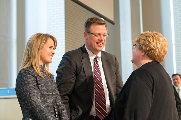 Parents meet with President and Sister Gilbert along with others members of the Executive Office during a Q&A.