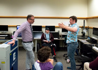 Joshua Abegglen teaching in the character animation class.