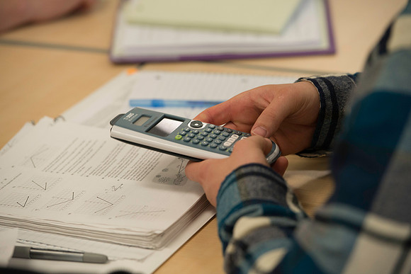 Trigonometry class in the Ricks Building.