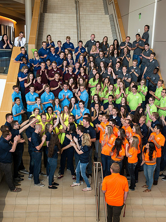 Group shots in the I-Center.