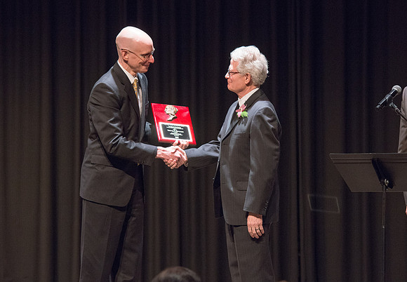 An "Evening Of Honors" recognizing Rodger Sorensen with the Eliza R. Snow Award for his contribution to the Arts. Rodger has taught and directed Theater for 42 years, first at the college of Eastern U