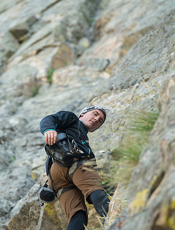 A massive rock buttress, several hundred feet tall on the South boundry of the Jackson Hole Ski resort. (Rock climbing video shoot directed by Michael Ballard and assisted by Taylor Ray. Scott Hurst b