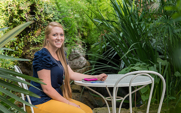 A quite moment in the Tropical Greenhouse in the Benson Building. Janna Lewis