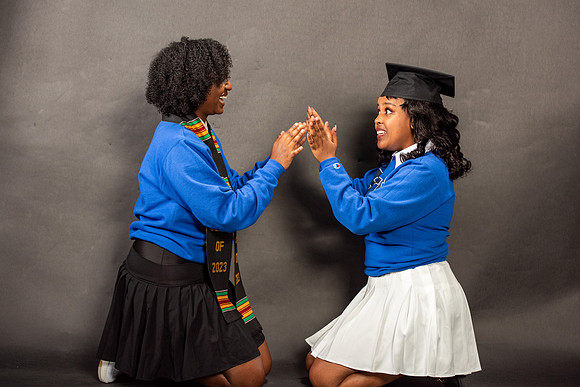 Graduation Portraits of Hermela Denboba and Hana Edossa.