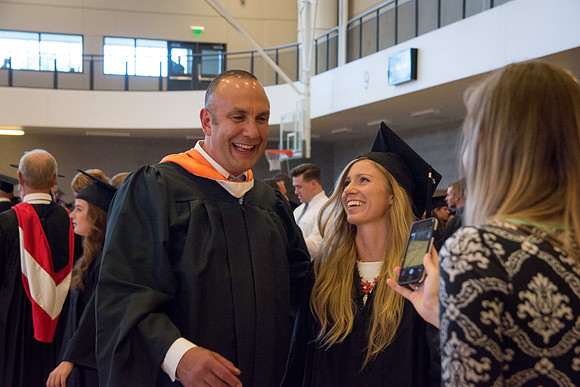 Graduates before the commencement ceremony.