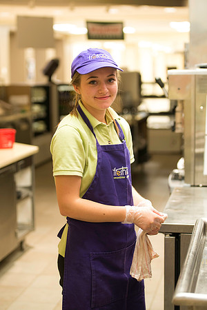 Cleaning up at the end of the day at Freshens.