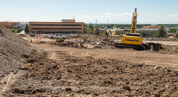 Formerly the girls dorms over 400 parking spaces are being created.