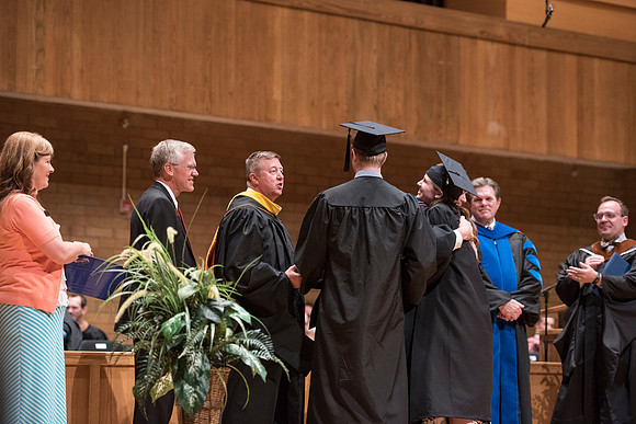 Students of Brigham Young University-Idaho at graduation of the Spring 2016 semester. Photo by Ryan Chase.
