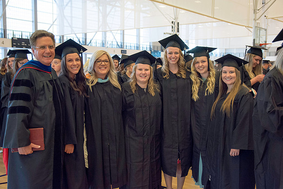 Graduates before the commencement ceremony.