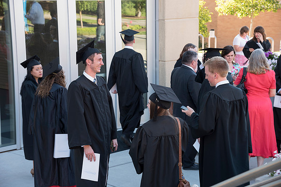 Students of Brigham Young University-Idaho at graduation of the Spring 2016 semester. Photo by Ryan Chase.