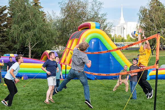 Students at the Summer BBQ.