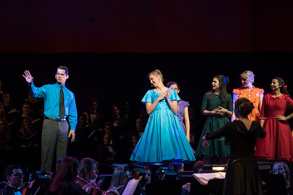 BYU-Idaho Center Stage had their annual Patriots and Pioneers concert July 9 with George Dyer as their soloist.